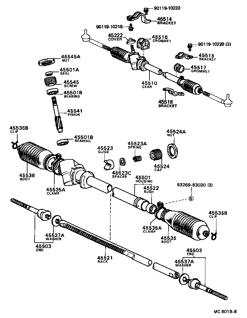 45082-14050 BRACKET SUB-ASSY, STEERING COLUMN UPPER SUPPORT product image