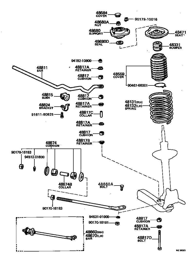 48131-20650 SPRING, FRONT COIL, RH product image