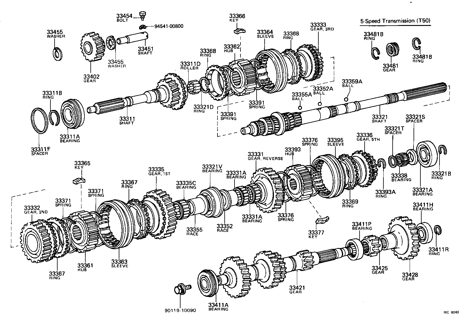 33036-22010 GEAR, 5TH product image