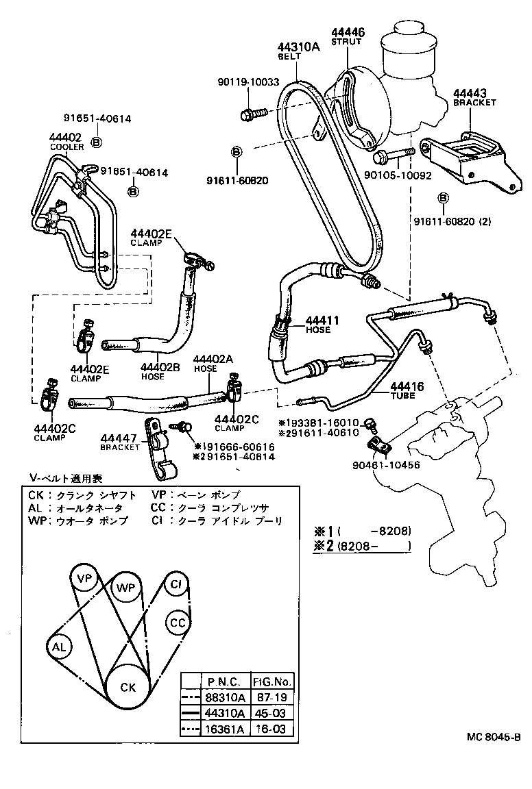 44410-22031 HOSE, PRESSURE FEED product image
