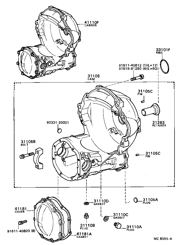 31283-16010 RETAINER, CLUTCH RELEASE BEARING HUB product image