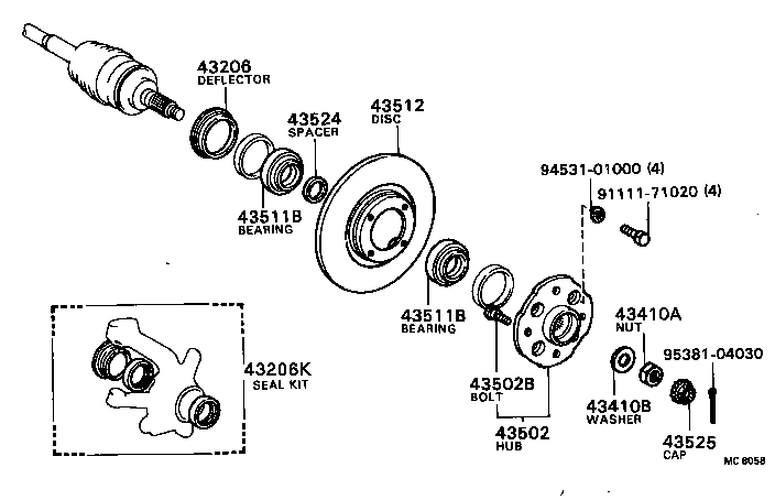 90201-20006 WASHER (FOR AXLE HUB & DRIVE SHAFT SETTING) product image