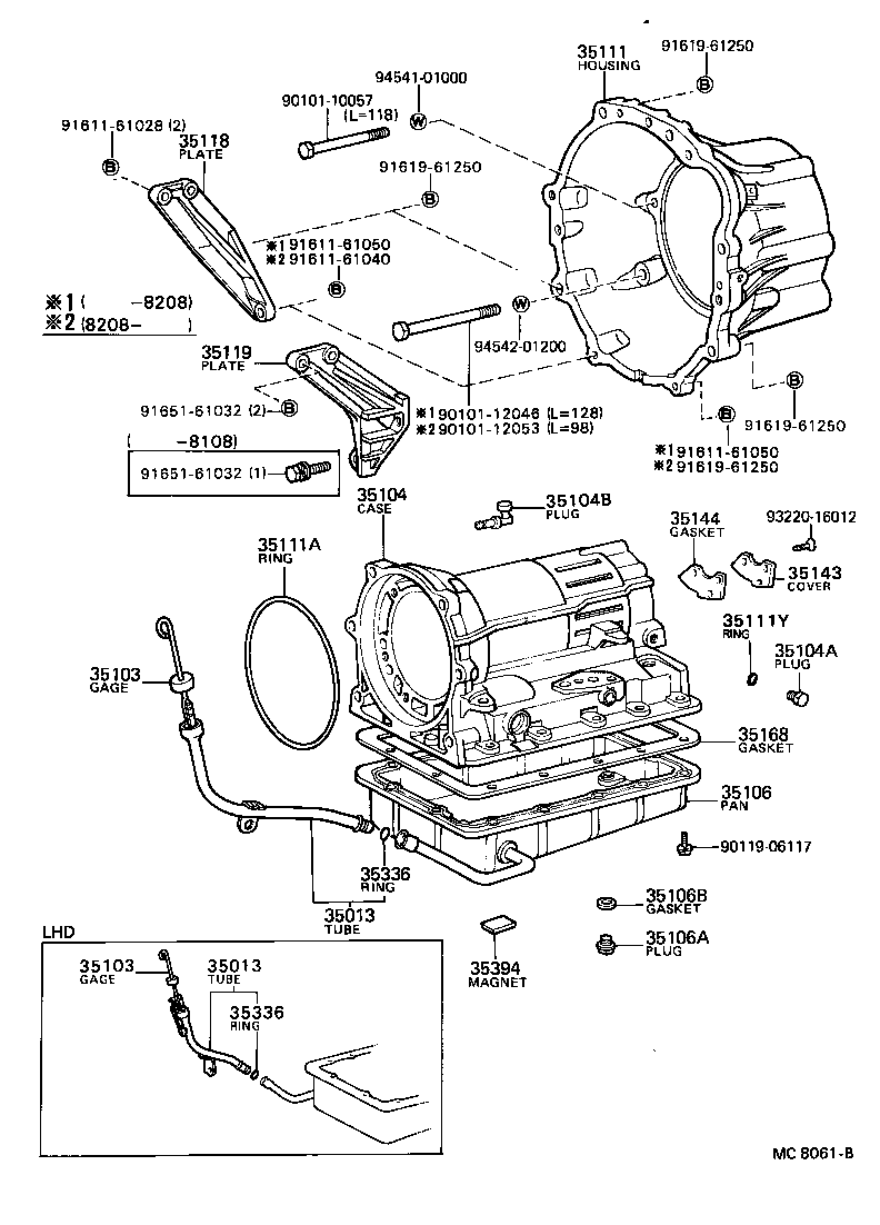35013-22130 TUBE SUB-ASSY, TRANSMISSION OIL FILLER product image