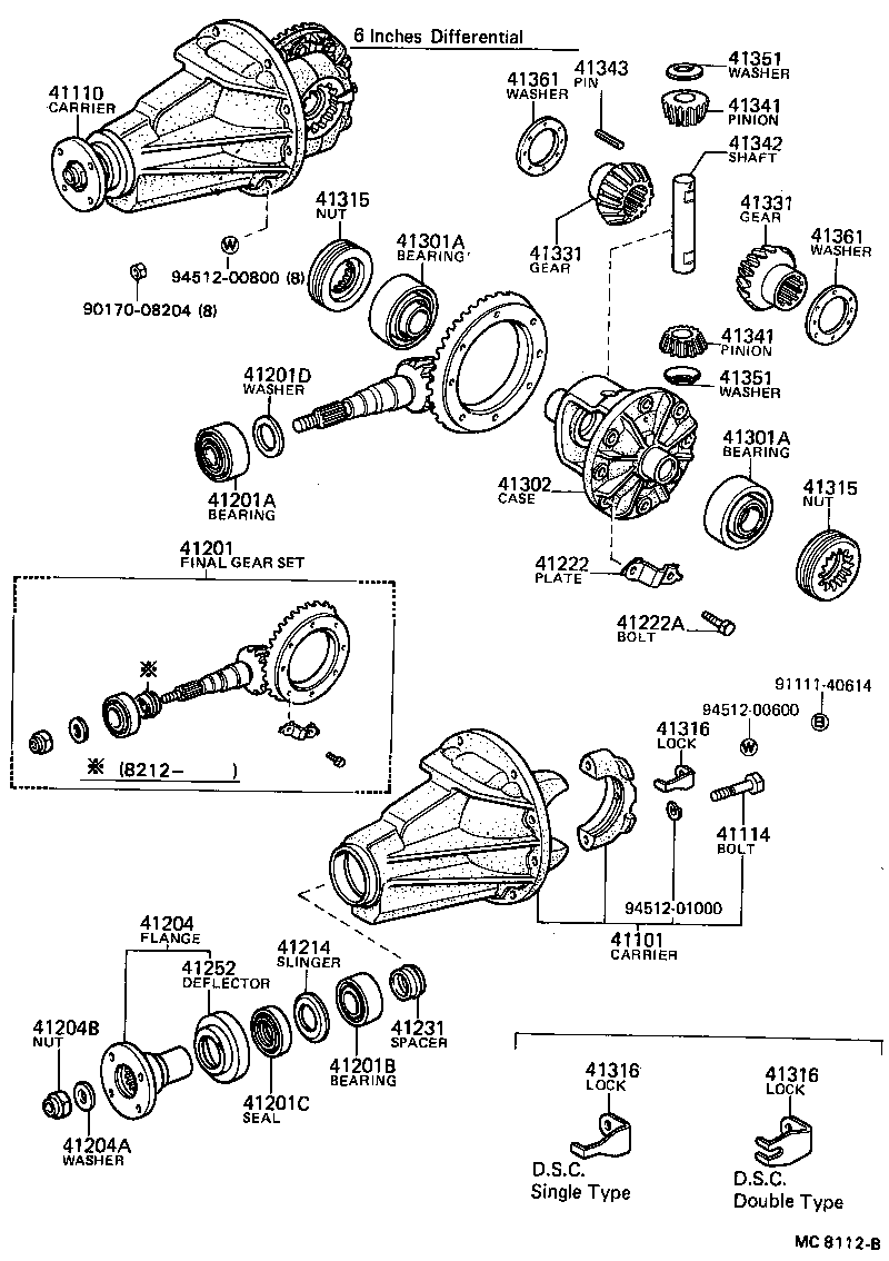 90114-08003 BOLT, NO.1 (FOR REAR DIFFERENTIAL CARRIER SET) product image