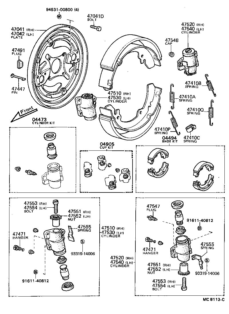 04496-11010 SHOE KIT, FRONT BRAKE product image