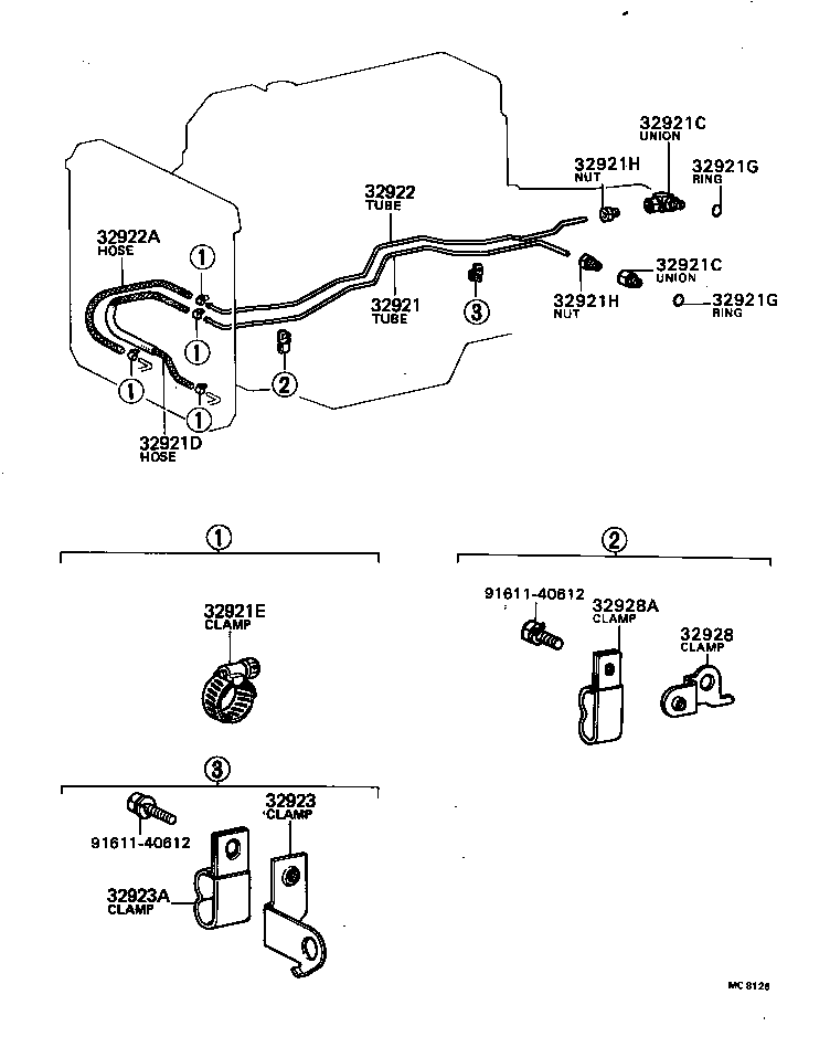 32928-35010 CLAMP, FLEXIBLE HOSE, NO.1 product image