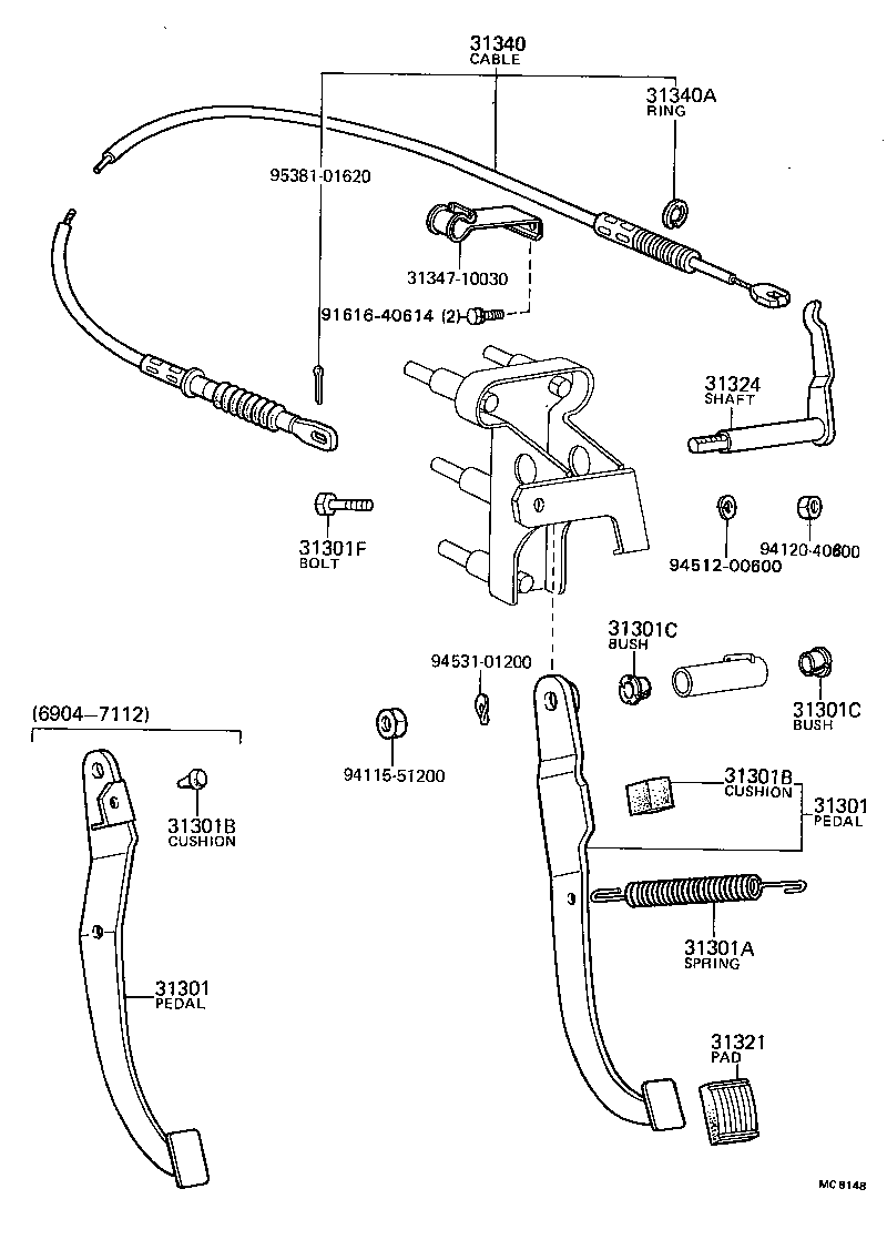 31341-10020 BRACKET, CLUTCH CABLE product image