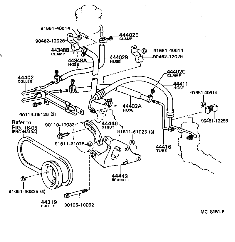 44410-20050 HOSE, PRESSURE FEED product image