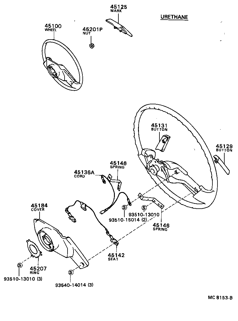 45146-20100 SPRING, HORN BUTTON CONTACT product image