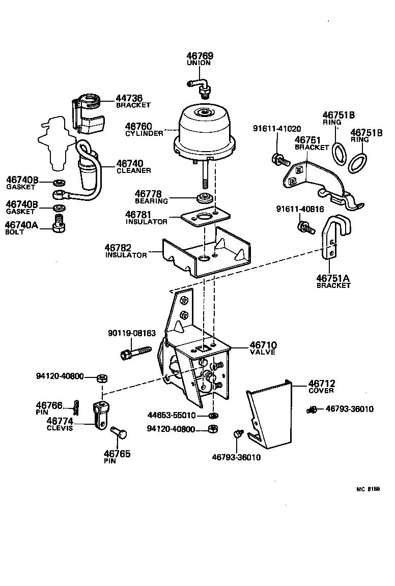44736-36020 BRACKET, AIR CLEANER product image