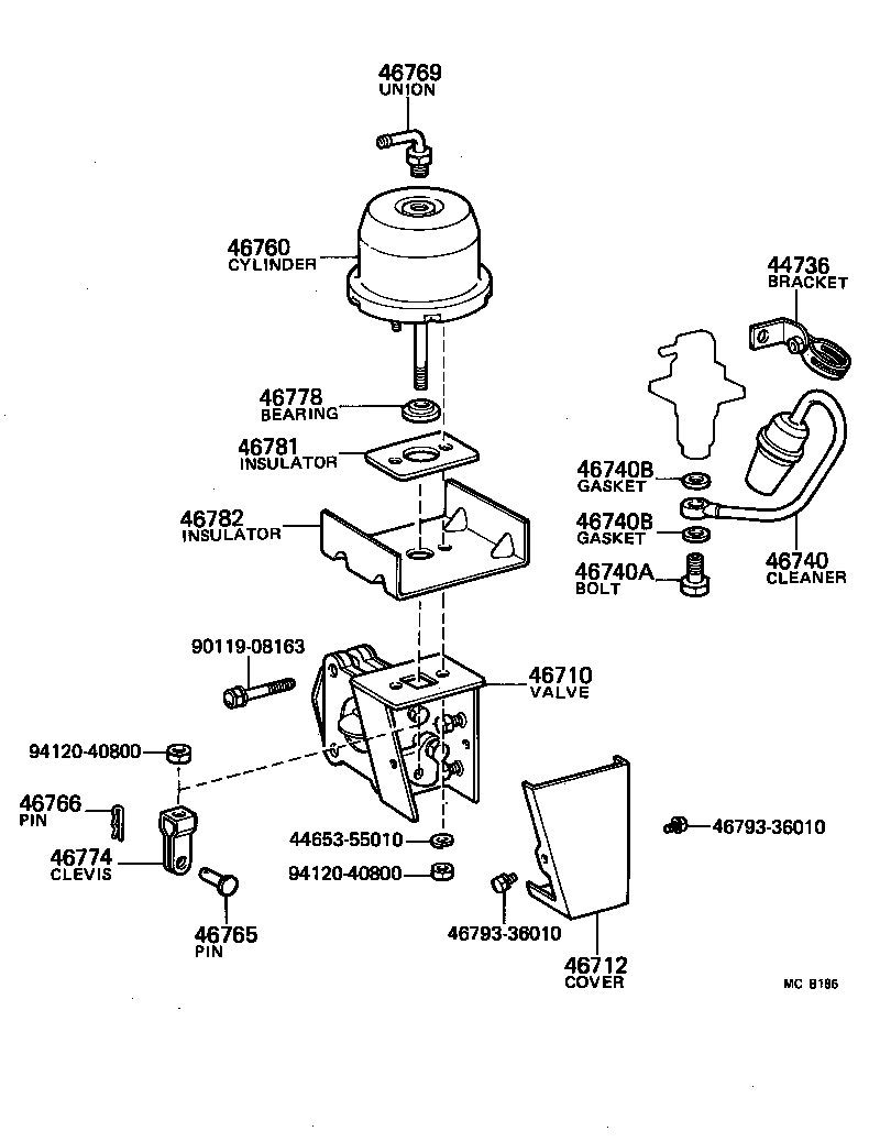 44736-36020 BRACKET, AIR CLEANER product image