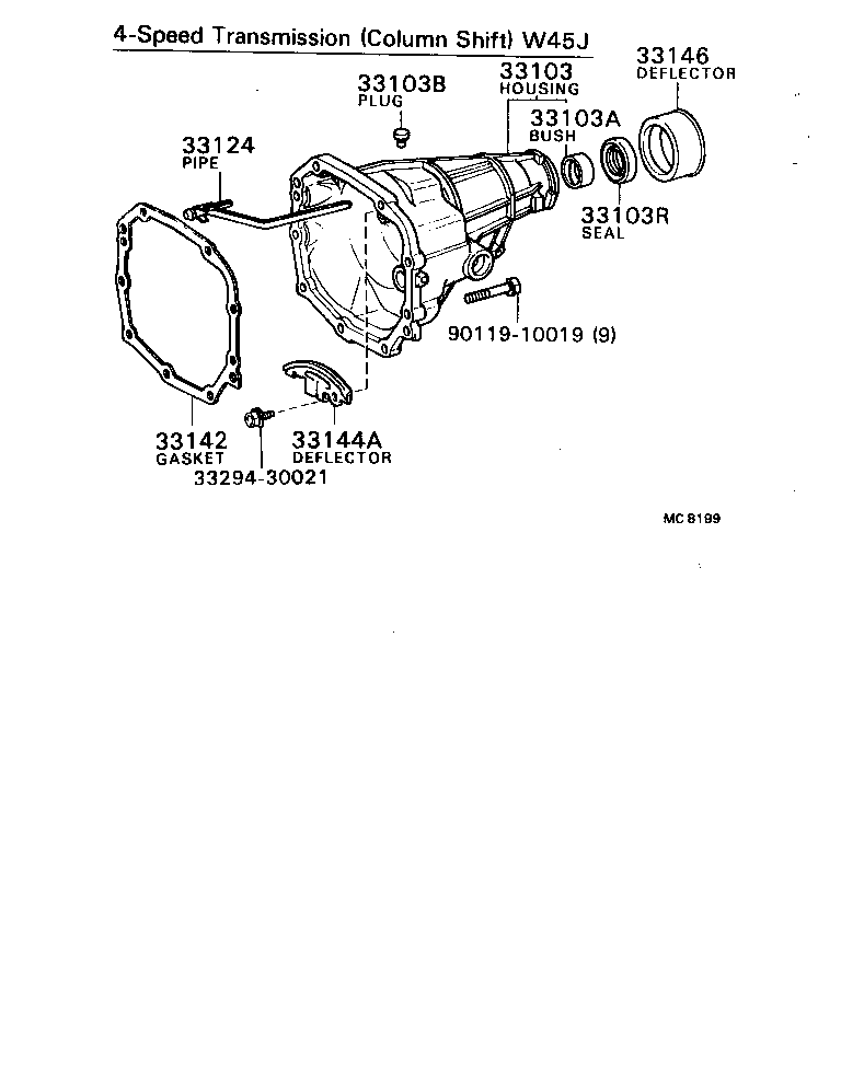 33103-22091 HOUSING SUB-ASSY, EXTENSION(MTM) product image