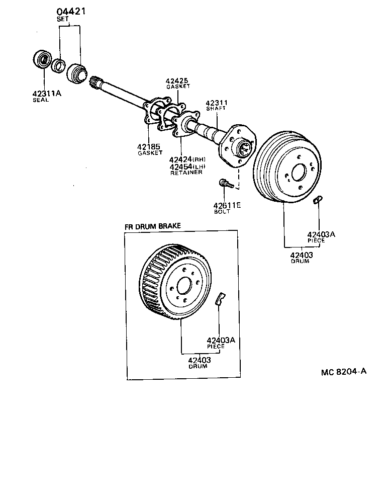 42431-22070 DISC, REAR product image