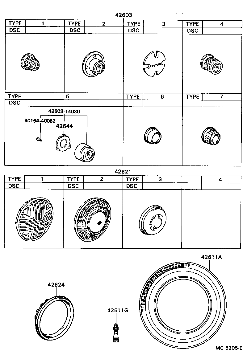 42621-22011 CAP, WHEEL product image