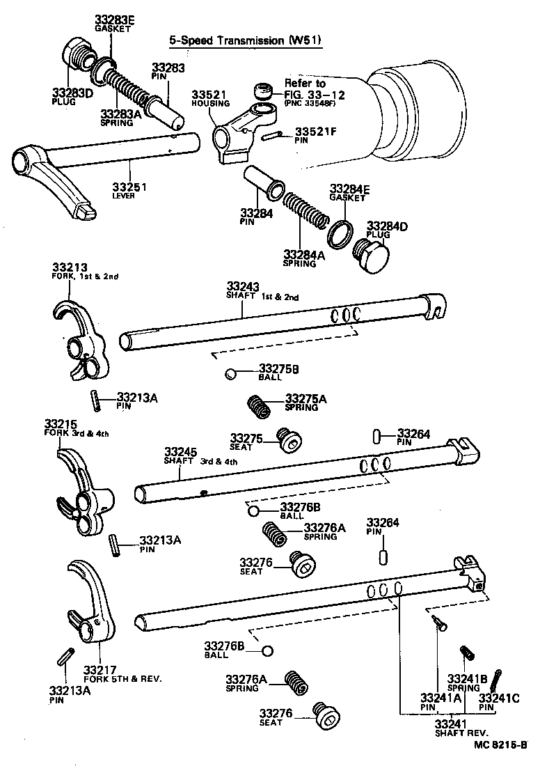 33212-20050 FORK, 1ST & 2ND SHIFT product image
