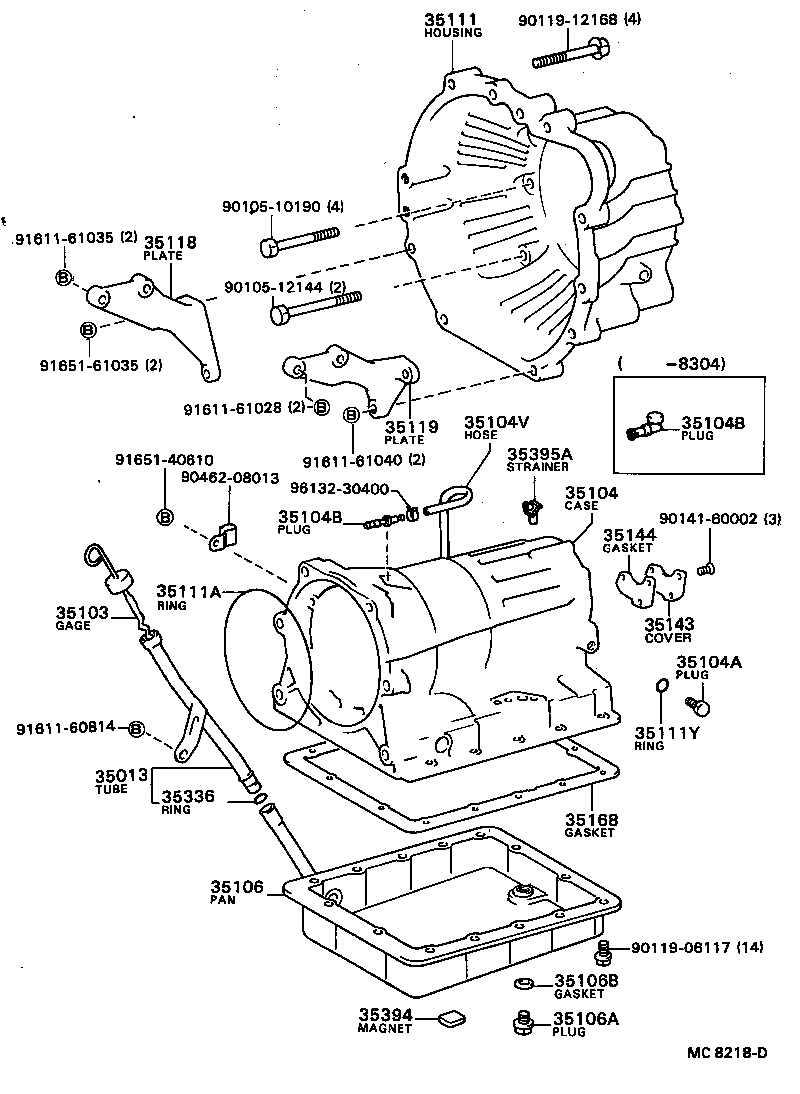 35104-12150 CASE SUB-ASSY, AUTOMATIC TRANSMISSION product image