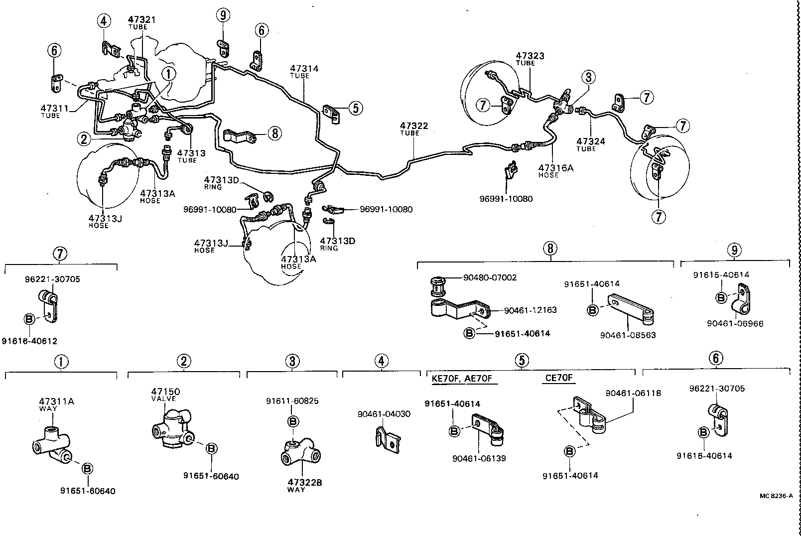 90947-02377 HOSE, FLEXIBLE(FOR REAR RH) product image