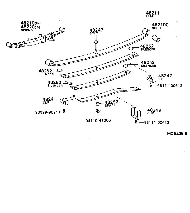 04483-21050 SHACKLE KIT, REAR SPRING product image
