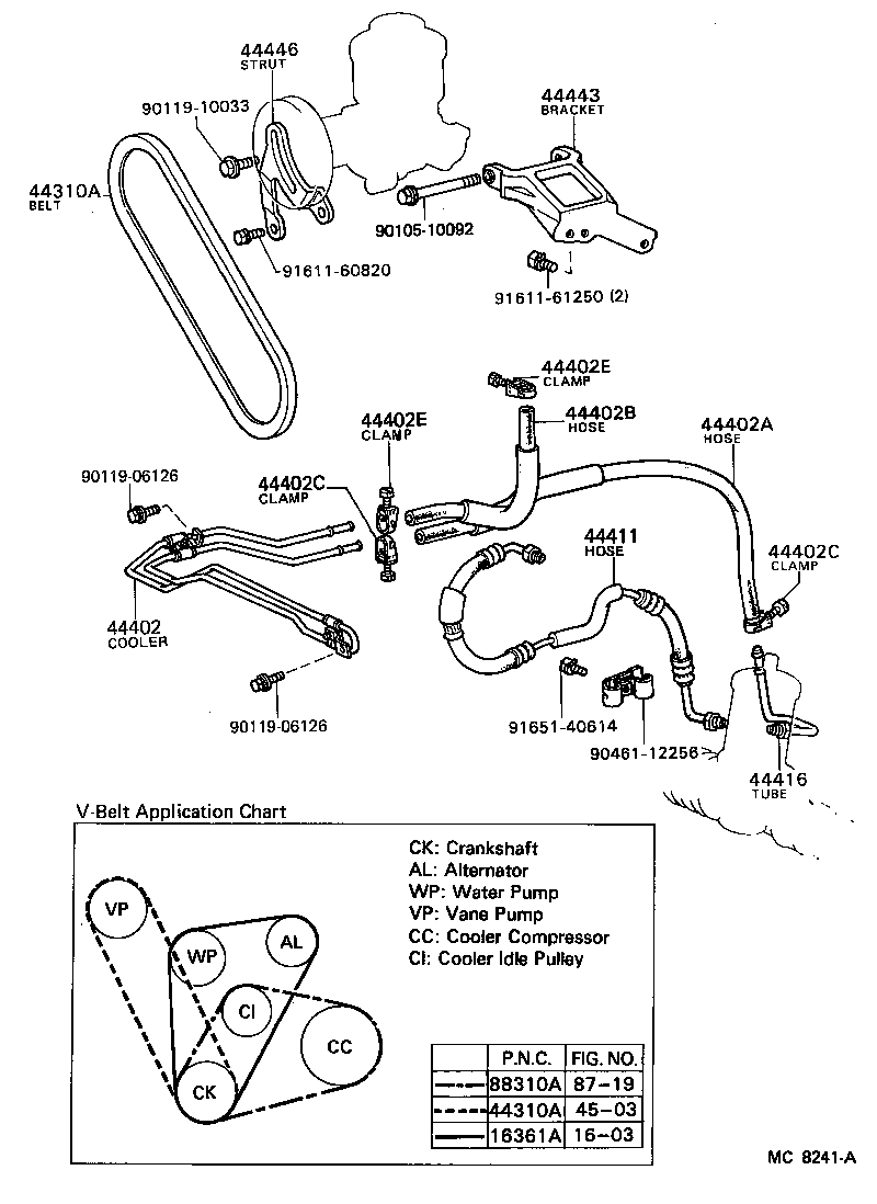 44348-14040 HOSE, OIL RESERVOIR TO PUMP, NO.1 product image