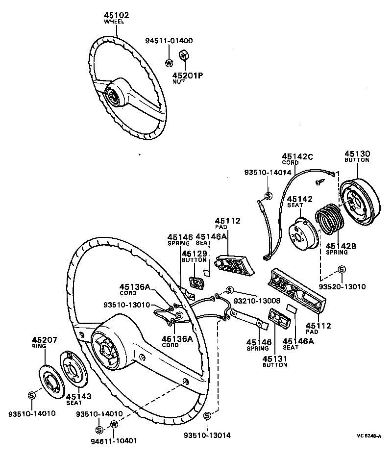 45113-87301 PAD, STEERING WHEEL product image