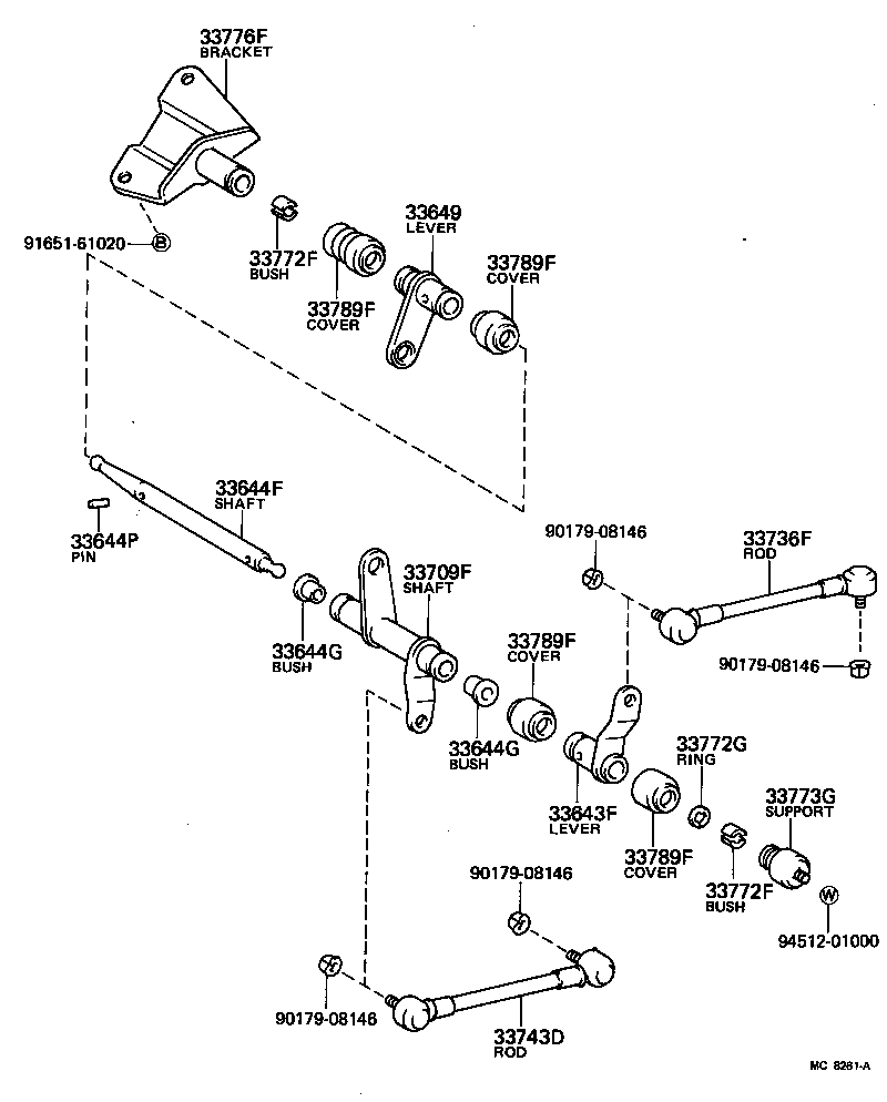 33705-27010 SUPPORT SUB-ASSY, CROSS SHAFT product image