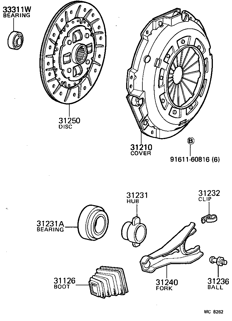 31250-22160 DISC ASSY, CLUTCH product image