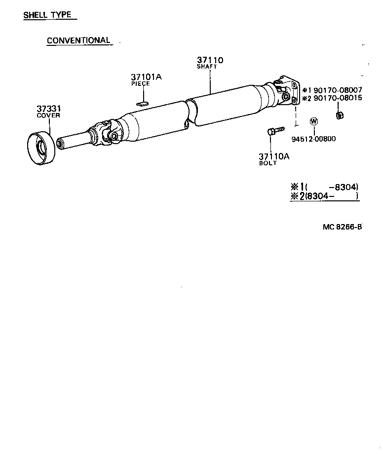 04371-22020 SPIDER KIT, UNIVERSAL JOINT(FOR PROPELLER SHAFT) product image