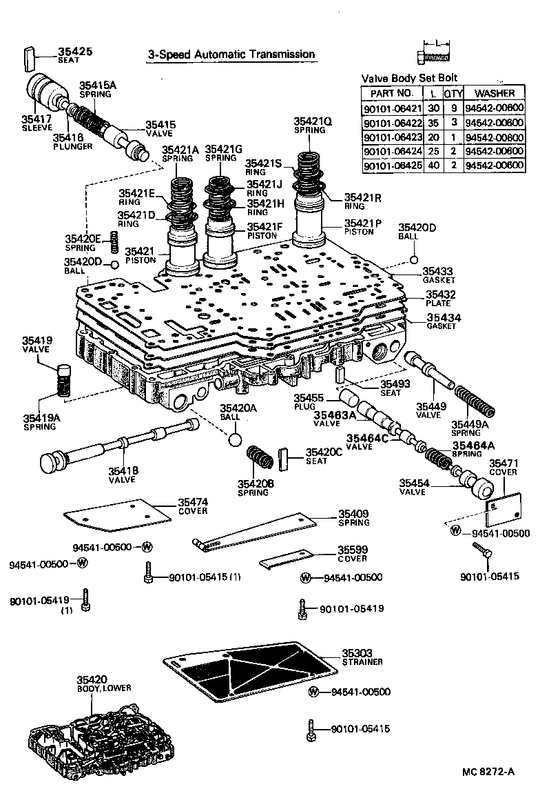 35432-20020 PLATE, VALVE BODY, NO.1 product image