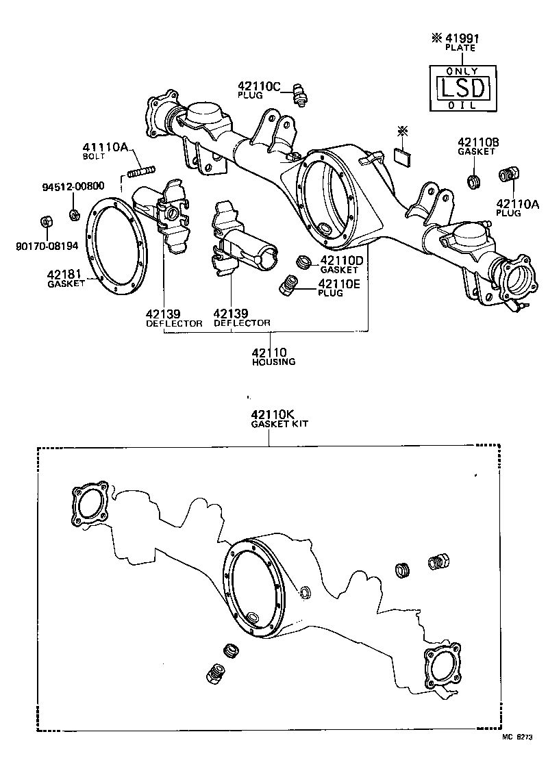 04412-14060 GASKET KIT, DIFFERENTIAL CARRIER product image