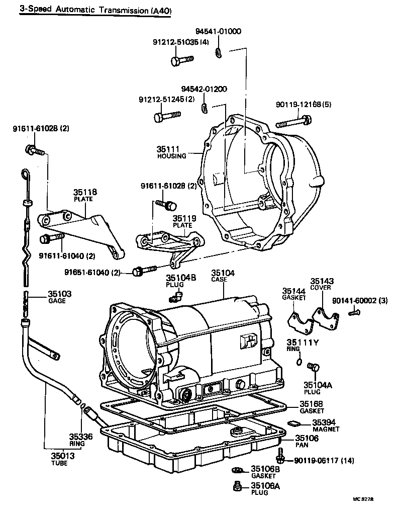 35013-20140 TUBE SUB-ASSY, TRANSMISSION OIL FILLER product image