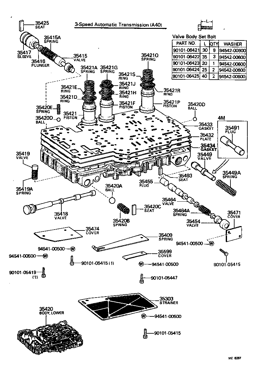 35432-30060 PLATE, VALVE BODY, NO.1 product image