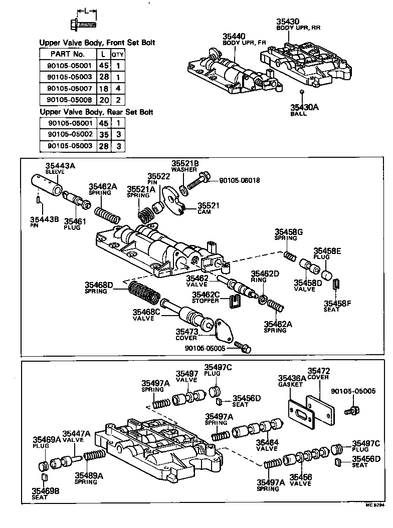 35432-22082 PLATE, VALVE BODY, NO.1 product image