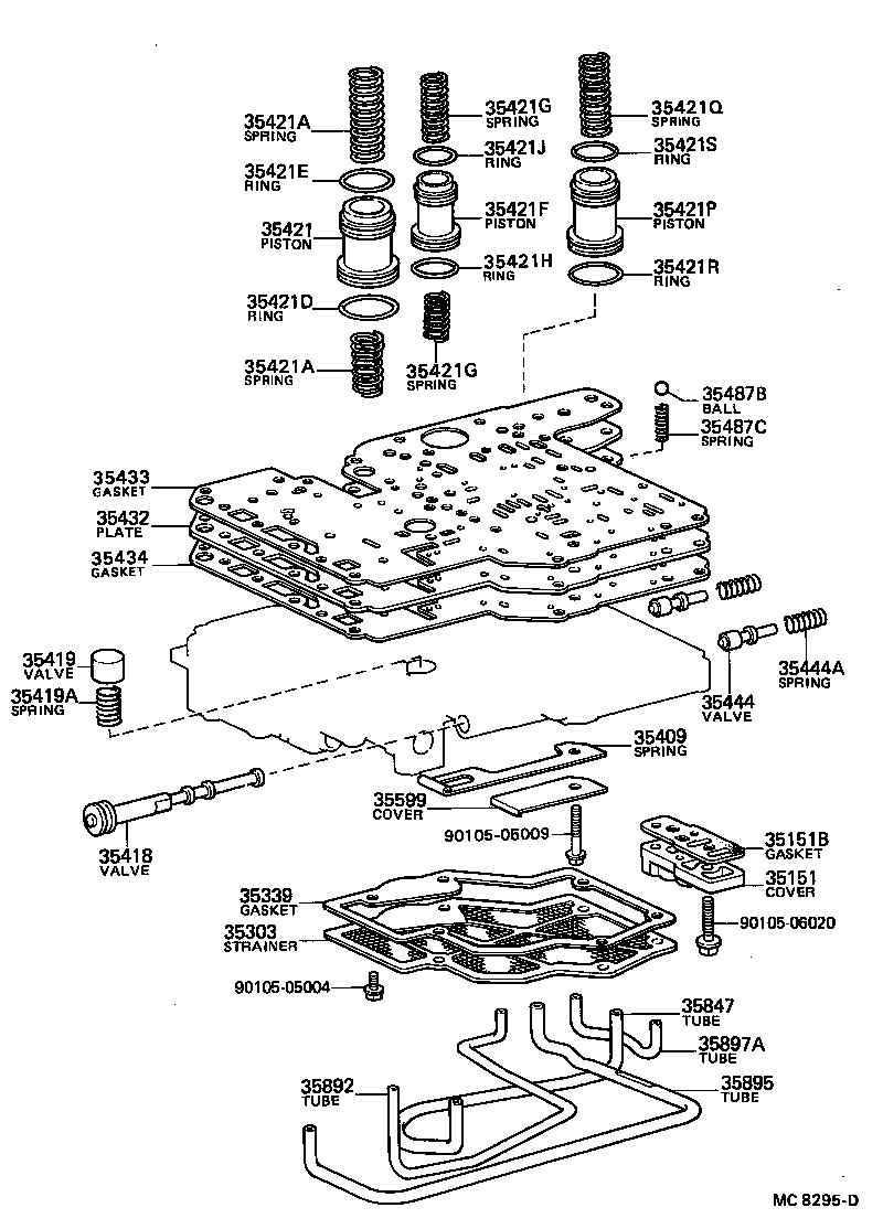 35432-22082 PLATE, VALVE BODY, NO.1 product image