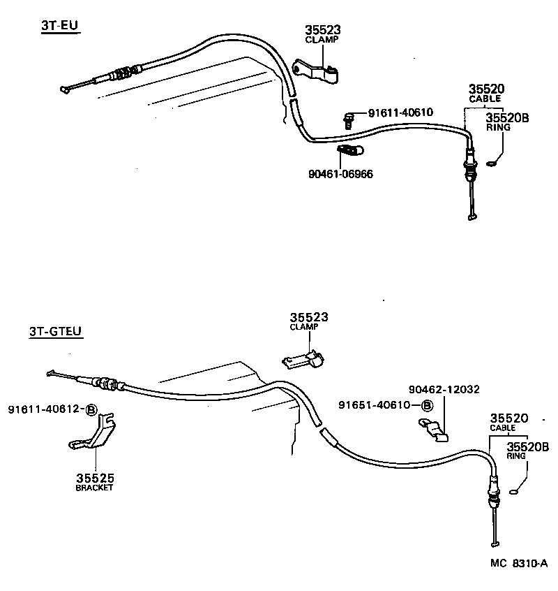 35523-14050 CLAMP, THROTTLE CABLE product image