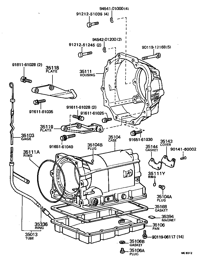 35013-20120 TUBE SUB-ASSY, TRANSMISSION OIL FILLER product image