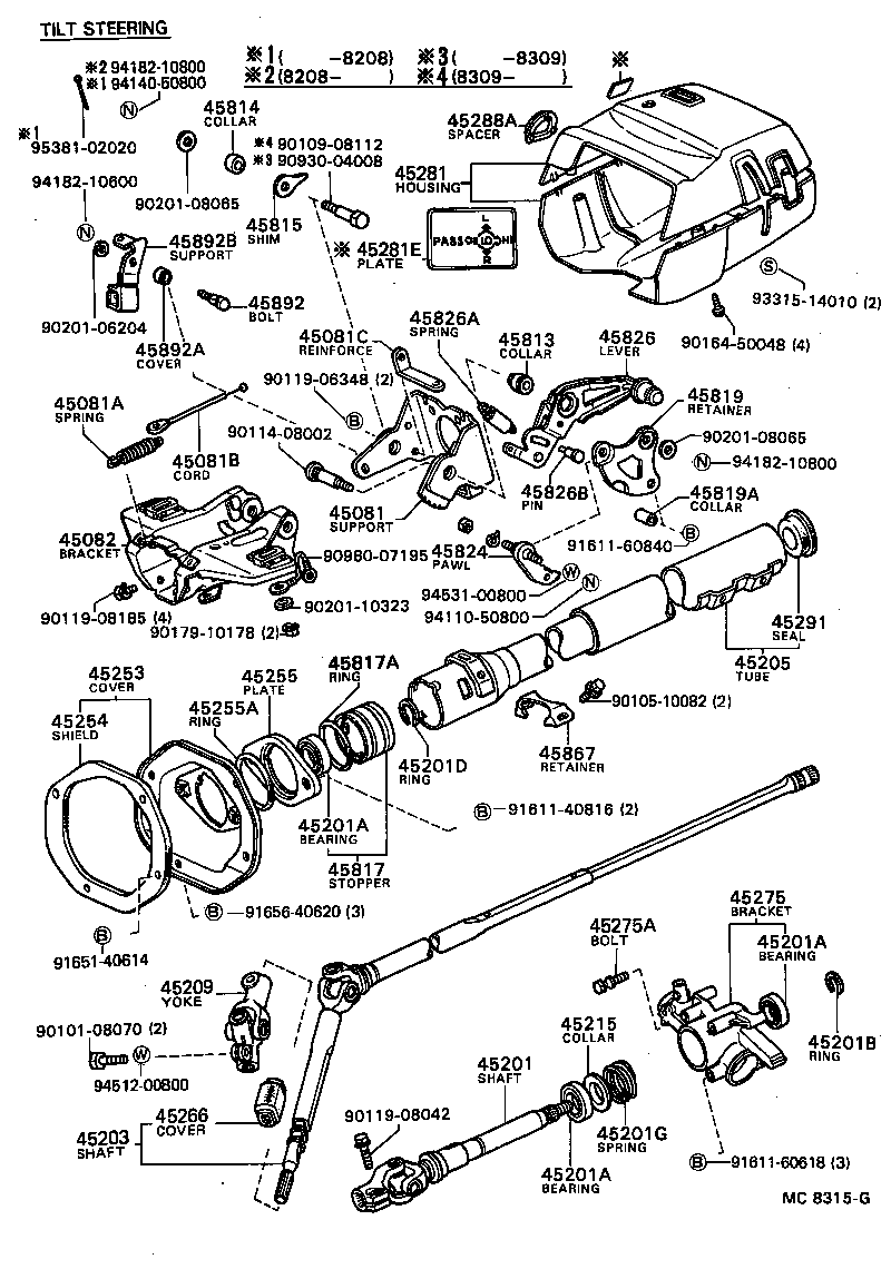45025-20170 COVER, STEERING COLUMN HOLE product image