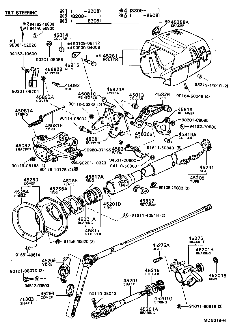 45807-20110 BRACKET SUB-ASSY, STEERING COLUMN UPPER SUPPORT product image