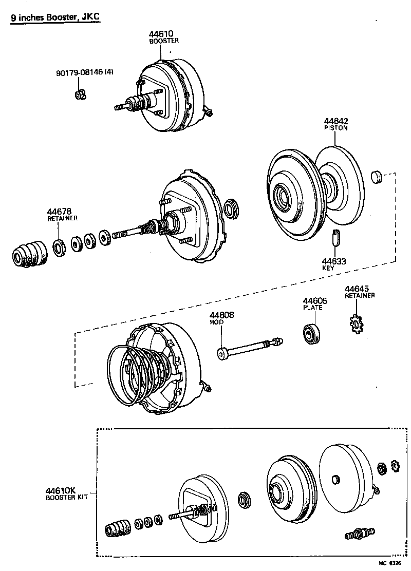 44610-26080 BOOSTER ASSY, BRAKE product image