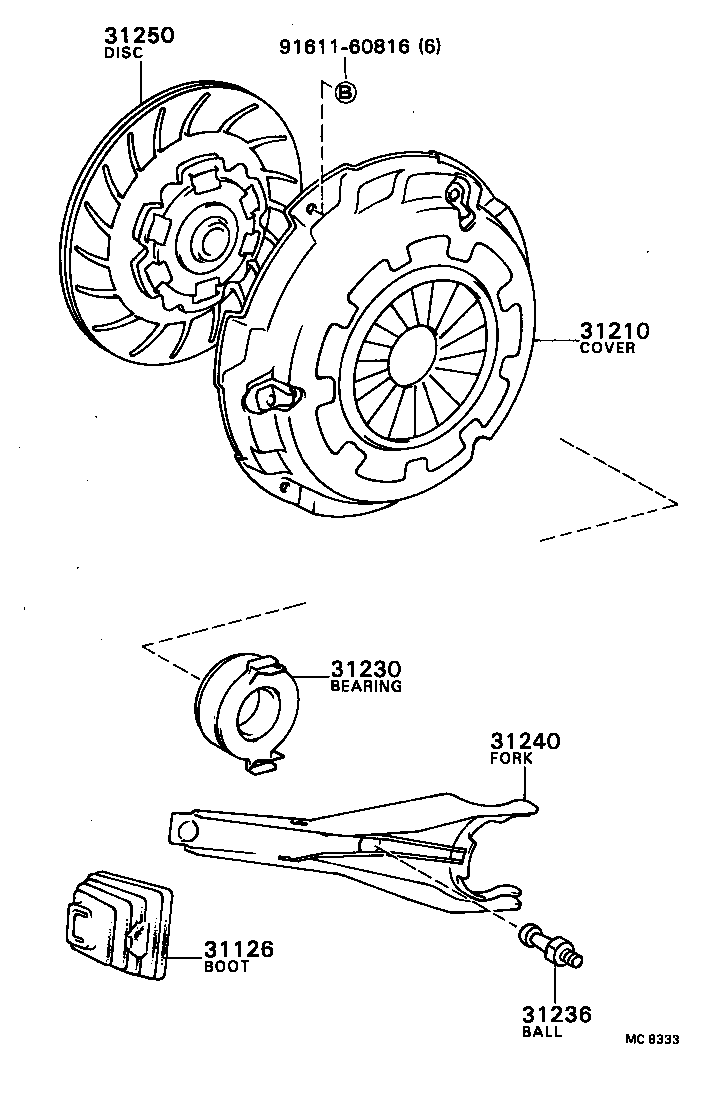 31210-32080 COVER ASSY, CLUTCH product image