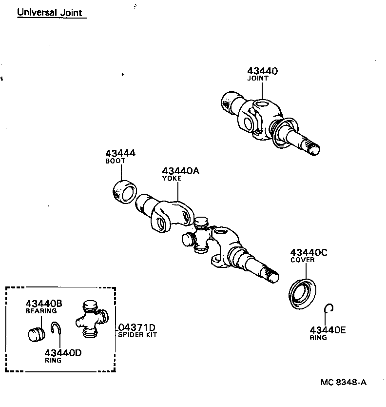43457-20010 BRACKET, DRIVE SHAFT BEARING product image