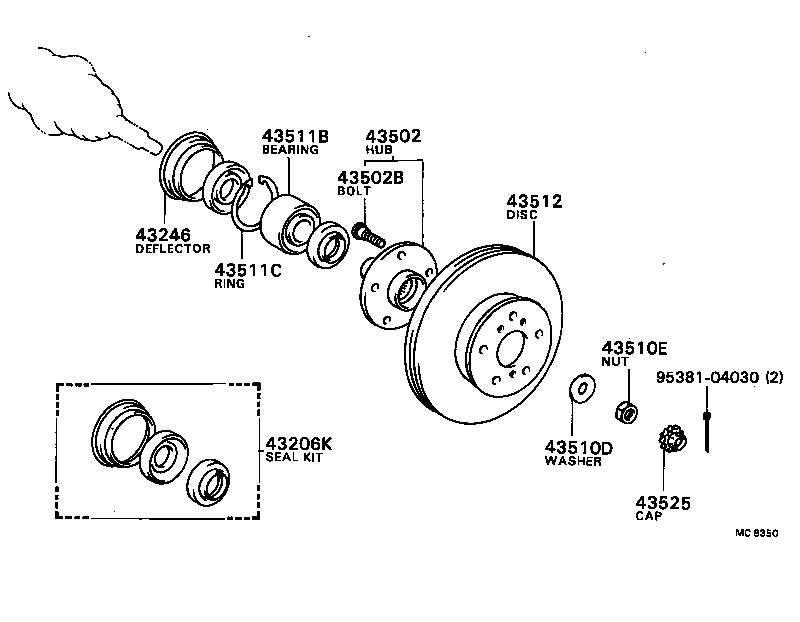 43512-32060 DISC, FRONT product image