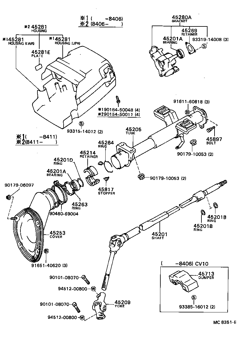 45210-32080 SHAFT SUB-ASSY, STEERING MAIN product image