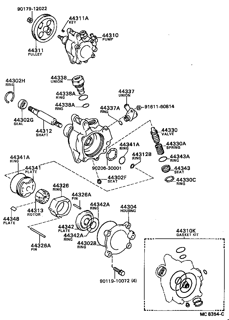 Toyota 44360-32020 RESERVOIR ASSY, VANE PUMP OIL