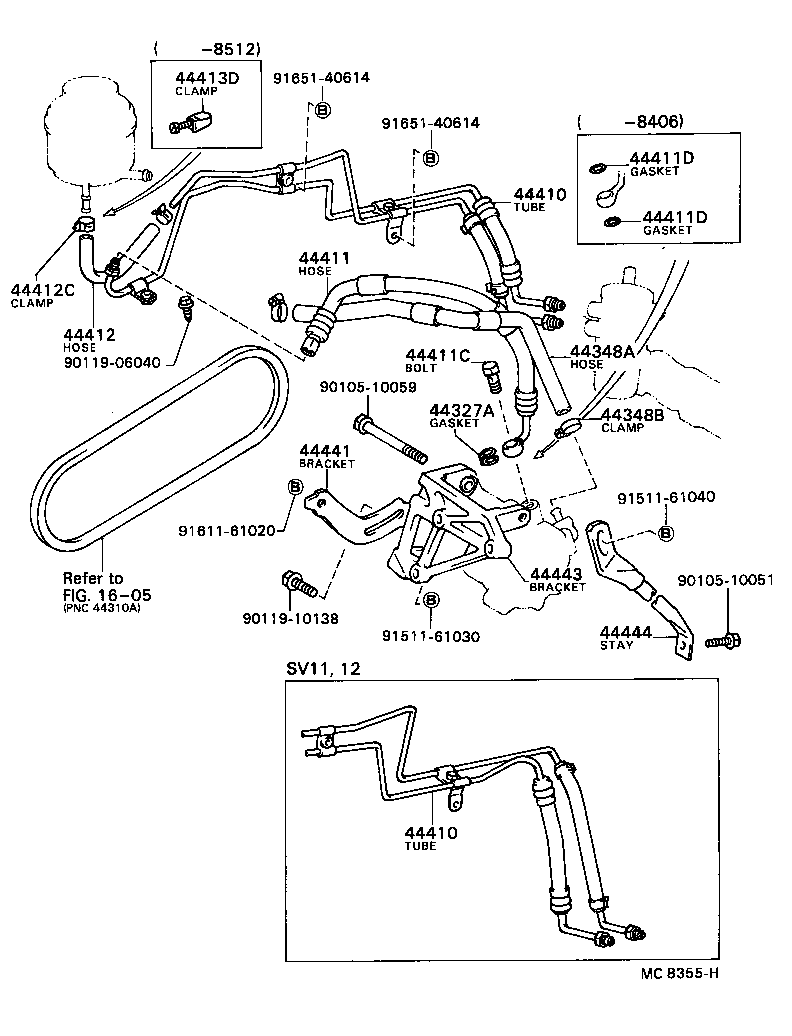 44444-32010 STAY, PUMP, REAR product image
