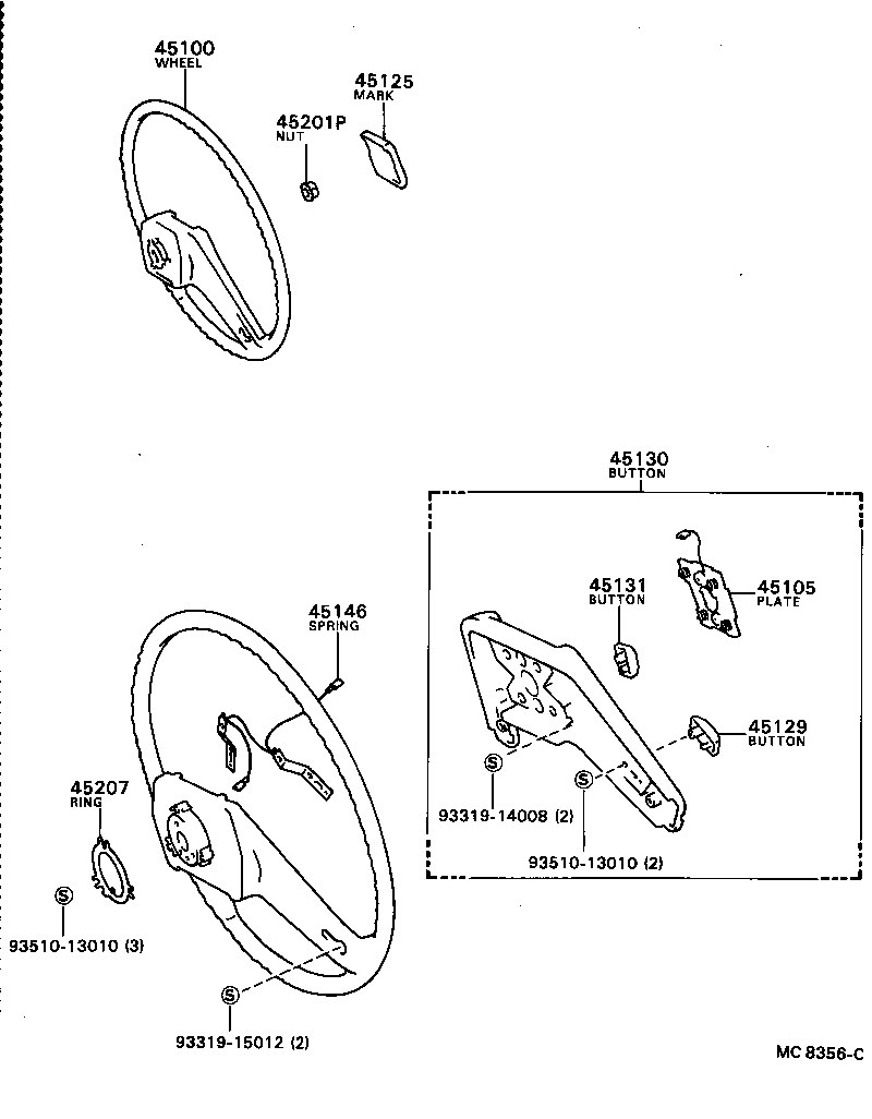 45100-32010-01 WHEEL ASSY, STEERING product image