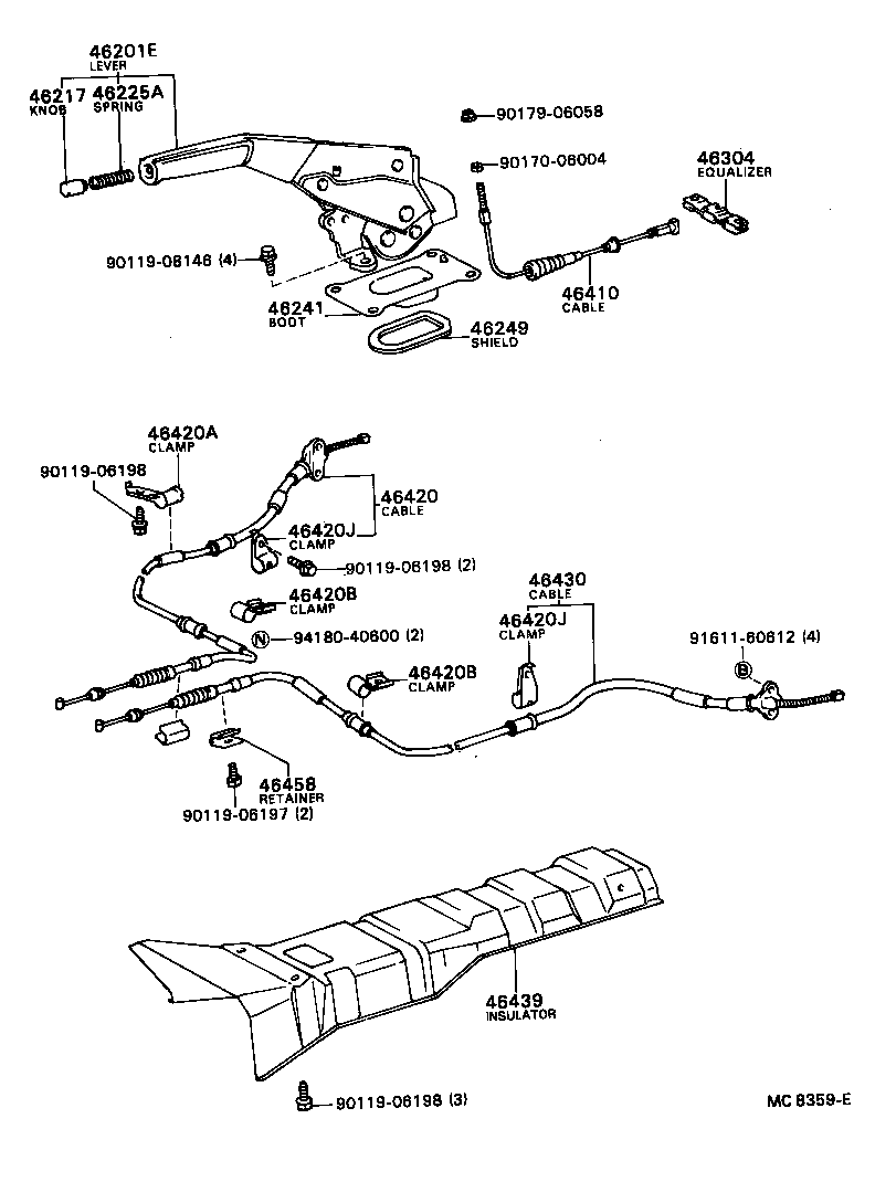 46201-32012-01 LEVER SUB-ASSY, PARKING BRAKE product image