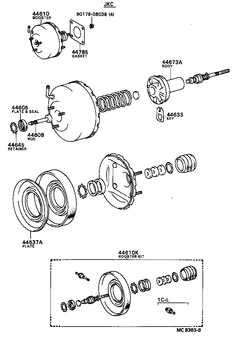 04443-32091 BOOSTER KIT, BRAKE product image