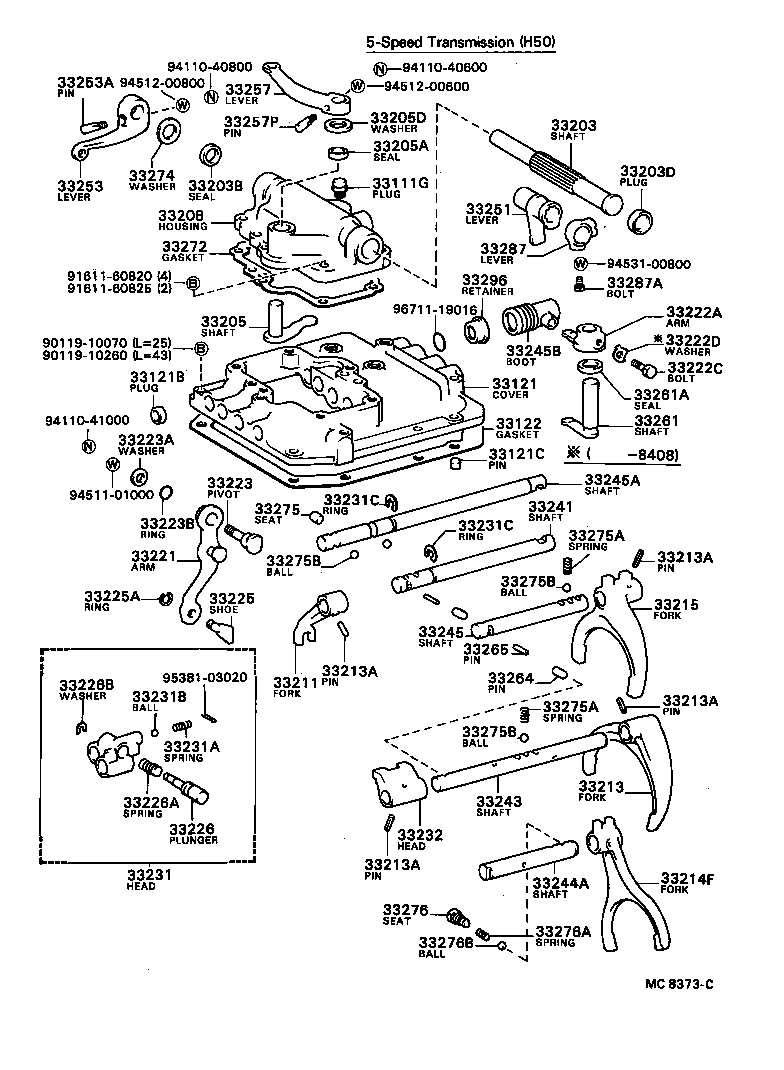 33253-36070 LEVER, SHIFT OUTER, NO.1 product image