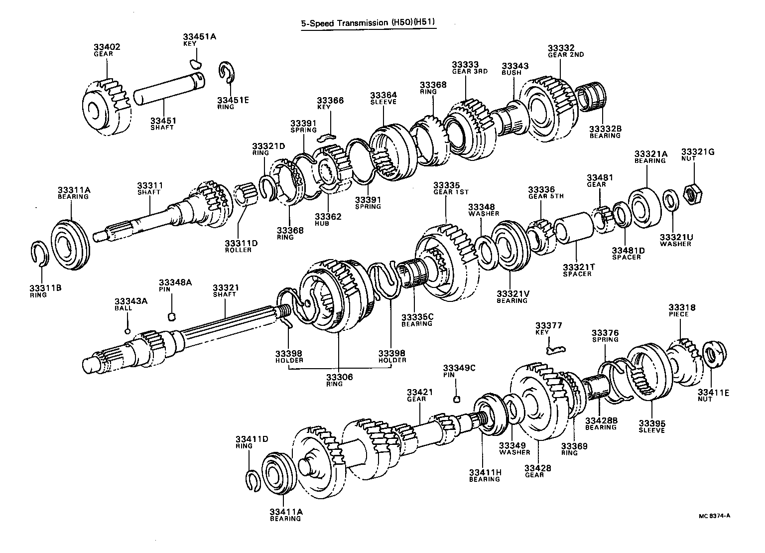 33335-36060 GEAR, 1ST product image