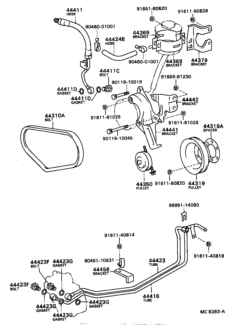 16630-47010 PULLEY ASSY, POWER STEERING IDLE product image
